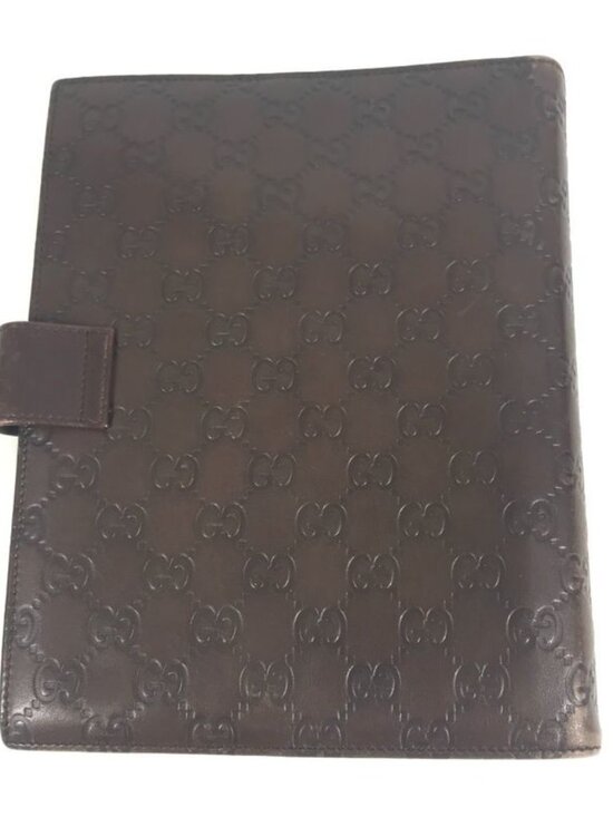 Gucci Note Cover Guccissima Logo GG Leather Brown main image 5